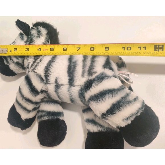Aurora Zebra Horse Plush Stuffed Wild Animal Flopsie Soft Cuddlebuddy Toy 11" - Picture 13 of 13